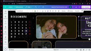 idea para fondo de escritorio en canva con calendario  tutorial [upl. by Ahsinev]