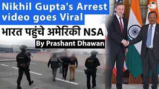 Viral video of Nikhil Guptas Arrest  US sends National Security Advisor to India [upl. by Ajin]