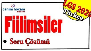 Fiilimsiler Soru Çözümü  LGS 2020 TÜRKÇE [upl. by Nahtnamas154]