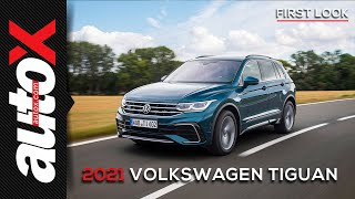 2021 VW Tiguan  First Look at VWs midsized SUV  autoX [upl. by Malda879]