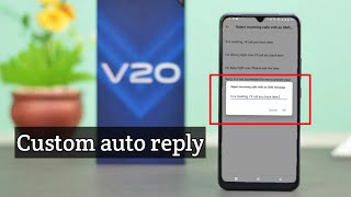 call reject custom reply Auto reply text messages custom messages in android vivo v20 [upl. by Sorenson826]