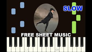 SLOW piano tutorial quotVALSE DES PATINEURS  SKATERS WALTZquot with free sheet music pdf [upl. by Ricker]