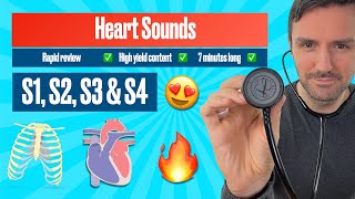 Heart sounds for beginners 🔥 🔥 🔥 S1 S2 S3 amp S4 heartsounds [upl. by Yelnik]