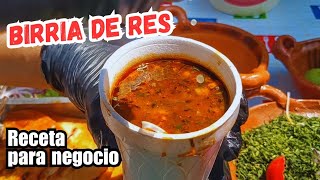 birria de res receta para negocio [upl. by Ellinej]