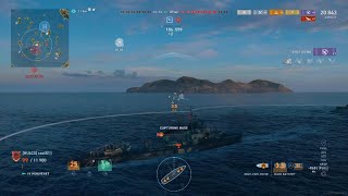 WoWs Legends  Muavenet is Deadly with only 99 HP left [upl. by Arracat]