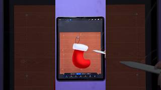 Easy procreate XMAS tutorial howto create drawing shorts [upl. by Atnoid199]