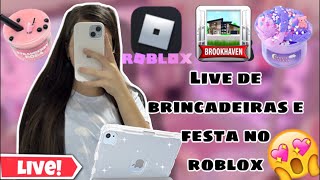 LIVE jogos e brincadeiras no roblox 🥳🥳 [upl. by Hudgens]