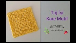 Çok Kolay Tığ İşi Kare Motif  ozlemdemkut  Granny Square [upl. by Collen]