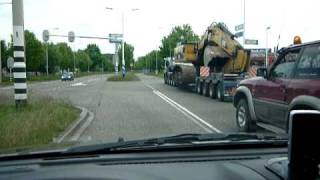 Zwaar Transport Schoones met Caterpillar 5 axle Volvo [upl. by Ruttger]