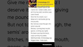 Criminology 25 Method Man Ghostface Killah amp Raekwon Verse 4 Method Man [upl. by Kashden704]