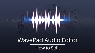 How to Split Audio  WavePad Audio Editing Tutorial [upl. by Alrad]