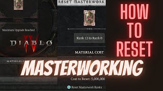 How to Reset a Masterworked Item in Diablo 4 [upl. by Raveaux185]