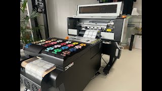 DTF Printer 2x EPSON I3200 heads and Auto powder recycled Shaker  DTF Europe Supplier [upl. by Nappy]