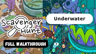 Scavenger Hunt Gameplay  Underwater Walkthrough 🔍 [upl. by Juliann]