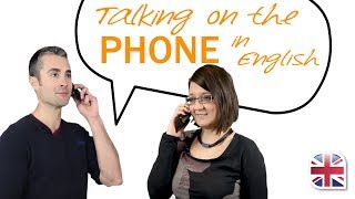 Talking on the Phone in English  English Phone Vocabulary Lesson [upl. by Ahsimed]