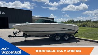 1999 Sea Ray 210 SS Boat Tour SkipperBuds [upl. by Aihsiek]