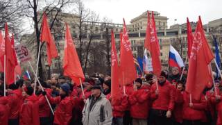 quotИдет Война народнаяquot Песня на митинге в поддержку русских на Украине [upl. by Bronk965]