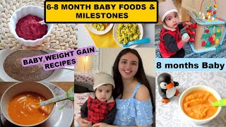 68 MONTHS BABY FOODS AND MILESTONESBABY WEIGHT GAIN EASY RECIPESINDIAN MOM OF TWO KIDS VLOG [upl. by Kciredec]