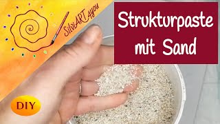 Acrylmalen für Anfänger Strukturpaste aus Marmormehl mit Sand DIY Tutorial DEUTSCH [upl. by Merritt]