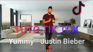 TUTO TIK TOK Apprendre la chorégraphie de Justin Bieber  Yummy  Défi challenge  Facile [upl. by Suolkcin]