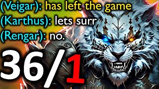 RENGAR NEEDS NO TEAM 36 KILLS 1 DEATH [upl. by Stuart922]