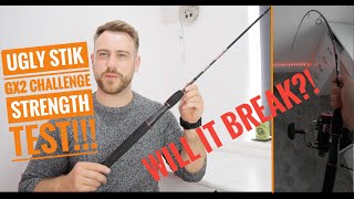 UGLY STIK CHALLENGE  WILL MY ROD BREAK Strength testing the Shakespeare ugly stik GX2 [upl. by Cudlip]