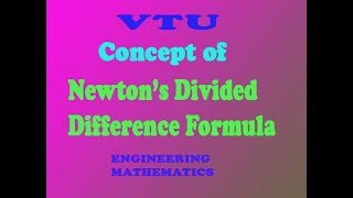 Concept of Newtons divided difference formula [upl. by Kinata]