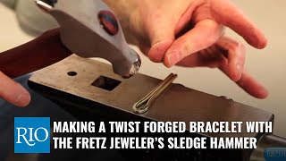 Making a Twist Forged Bracelet with the Fretz Jewelers Sledge Hammer [upl. by Eada]