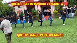 Bijlee Bijlee In Bhangra 🔥  Group Dance  Harrdy Sandhu  palak Tiwari  ArpitOfficial67 [upl. by Shannen335]