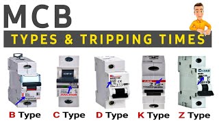 MCB Types amp Uses  Tripping Current  Tripping Times [upl. by Anis]