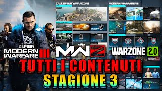 TUTTI I CONTENUTI DELLA STAGIONE 3 DI MW3 E WARZONE Rebirth Island Distruttibile e Meteo Variabile [upl. by Psyche333]