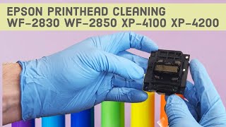 Manually Cleaning EPSON WF2850 Printhead XP4100 XP4105 XP4200 WF2830 [upl. by Nnawaj]