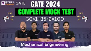 GATE 2024  Mechanical Engineering  Complete Mock Test  BYJUS GATE [upl. by Kire]