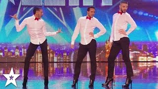 MEN IN HEELS Dance INCREDIBLE SPICE GIRLS Tribute on Britains Got Talent [upl. by Anialad]