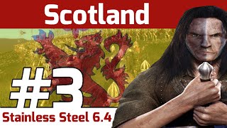 Lets Play  Stainless Steel 64  Medieval 2 Total War Scotland 3  King vs Kings [upl. by Dulcea]