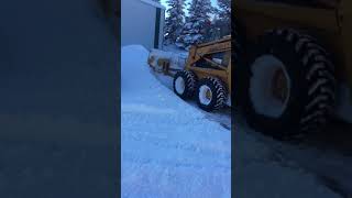 case 1845c with 8ft HLA blade plowing snow [upl. by Yelnik]