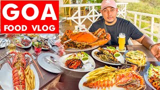 Goas Famous Seafood  Local Goan Food  Candolim Beach  Goa Vlog  Palms n Sands Restuarant amp Bar [upl. by Haelak244]