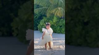 Bipasha Basus LITTLE Fairy Devi Celebrates Birthday On A BEACH 🥹 shorts baby bollywood [upl. by Ecnatsnoc23]