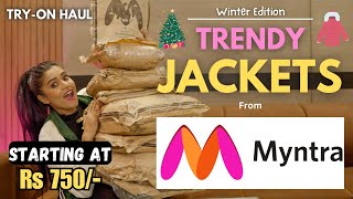 Latest amp Trendy WINTER JACKETS from MYNTRA 🩷  Honest Review Tryon  Gimaashi [upl. by Winston]