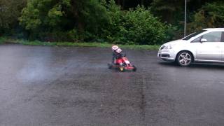 Kids Kettcar Pedal GoKart With 49cc Mini Moto Engine homemade minimoto driftkart 2 [upl. by Aneleasor703]