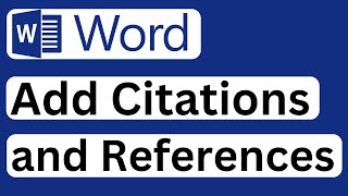 How to Add Citations and References in Microsoft Word  Easy to Follow [upl. by Bertha]