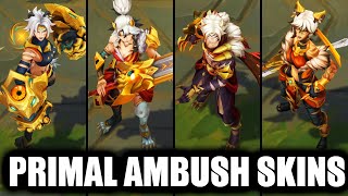 All New Primal Ambush Skins Spotlight Riven Sivir Talon Vi League of Legends [upl. by Onin270]