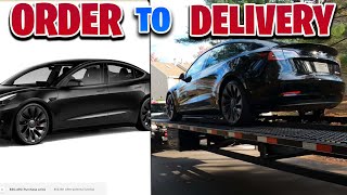 Tesla Order To Home Delivery Process  2022 Model 3 Performance [upl. by Atsirhcal]