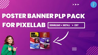 Amazing free plp filesBannerPoster design pack on pixellabBanner design tutorial on android [upl. by Avika692]