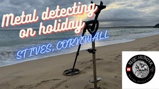 Metal Detecting Holiday in St ives Cornwall how many coins did we find [upl. by Eylrahc223]