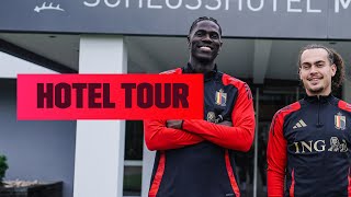 The Hotel Tour with Amadou Onana and Arthur Theate at EURO2024  REDDEVILS [upl. by Kamat273]