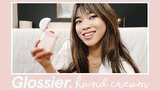 NEW GLOSSIER HAND CREAM  review and first impressions Discount code  youre gonna want this [upl. by Ier]