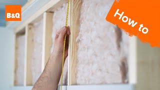 How to insulate amp plasterboard a stud wall [upl. by Noleta]