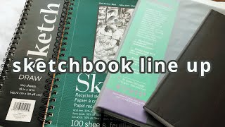 See My Current Sketchbook Line Up for Drawing and Mixed Media  Favorite Sketchbooks [upl. by Basset]