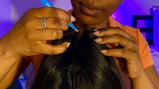 ASMR  Scalp Check ⋆｡ Plucking  Scratching  Brushing 💆🏽‍♀️ [upl. by Aiceila]